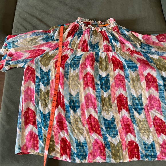 Oliphant multi color metallic boho blouse S-M - Picture 8 of 12